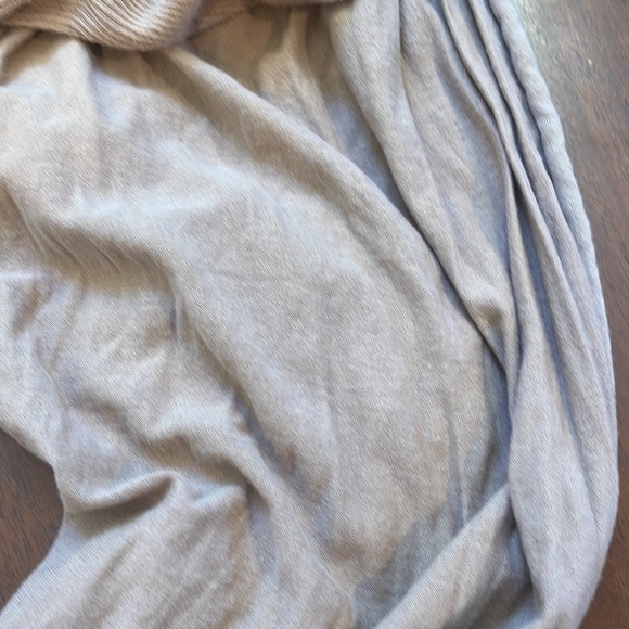 Magaschoni tan Ruffle wrap around cotton scarf - Picture 3 of 4